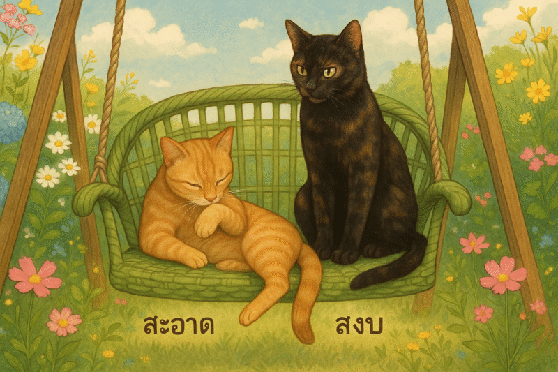 แมวพี่น้องบนชิงช้า