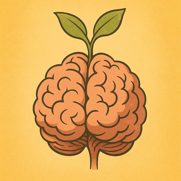 Glowing Brain with Herbs